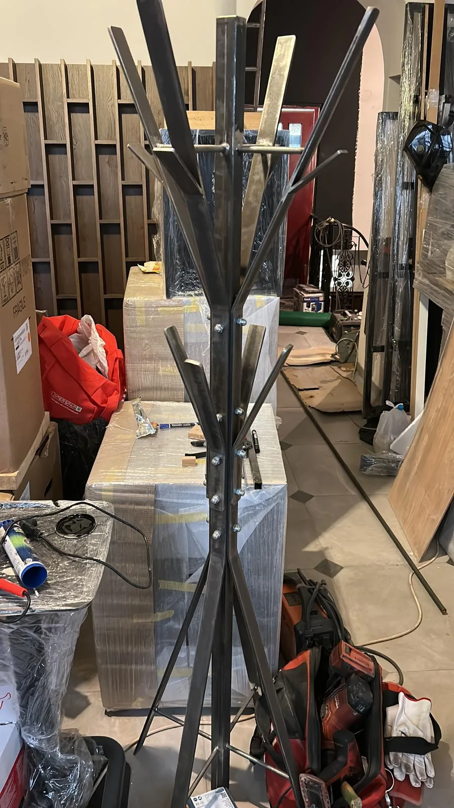 Coat stand in progress