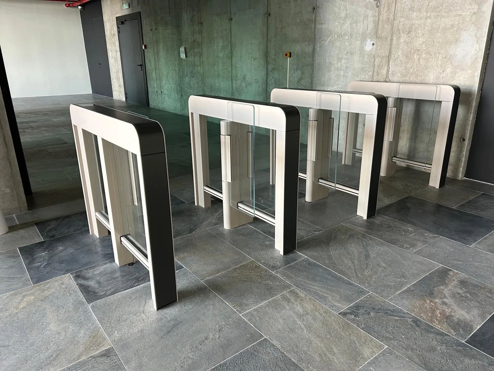 Turnstiles for an entrance hall