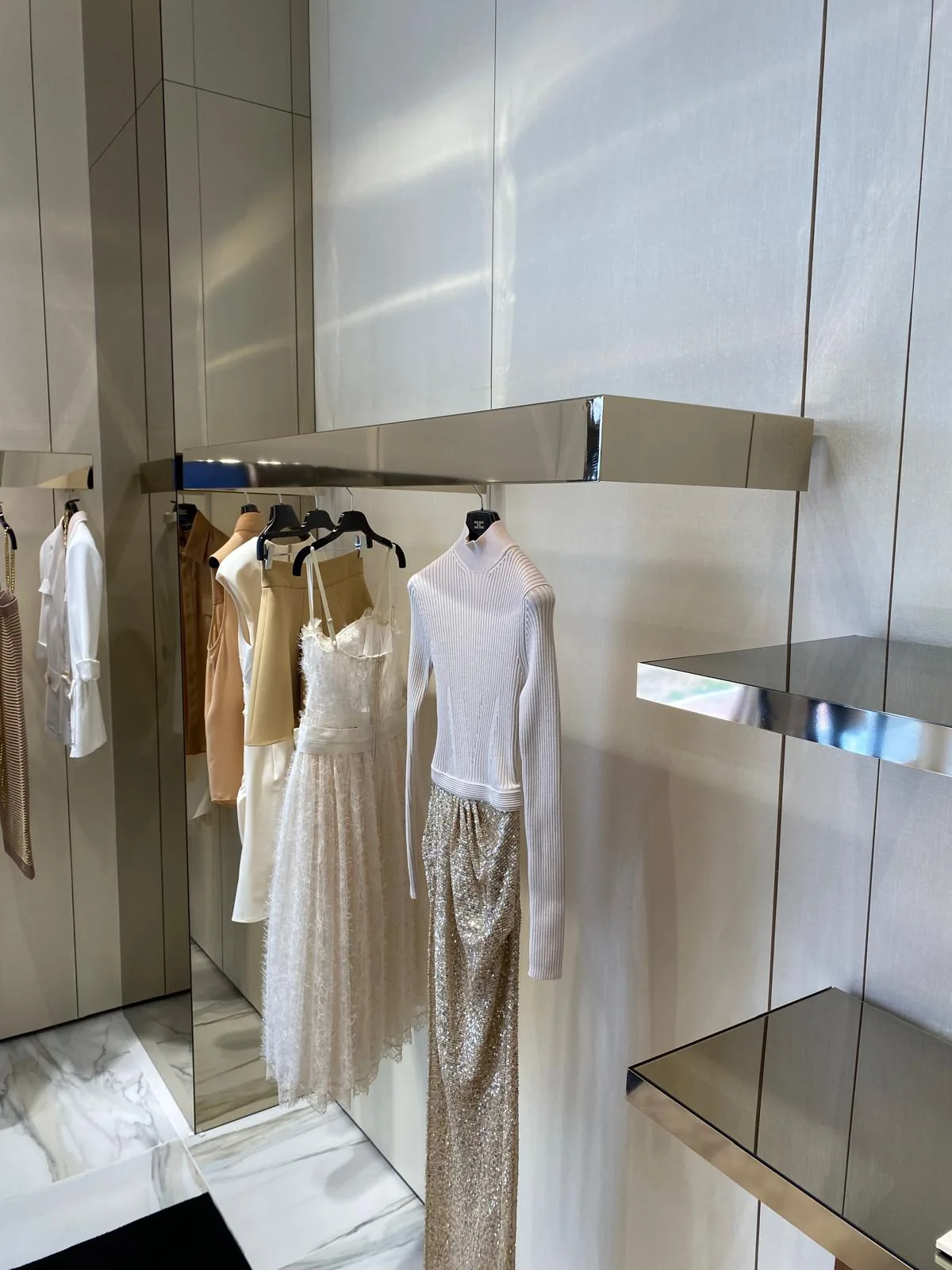Wall shelving and garment rails